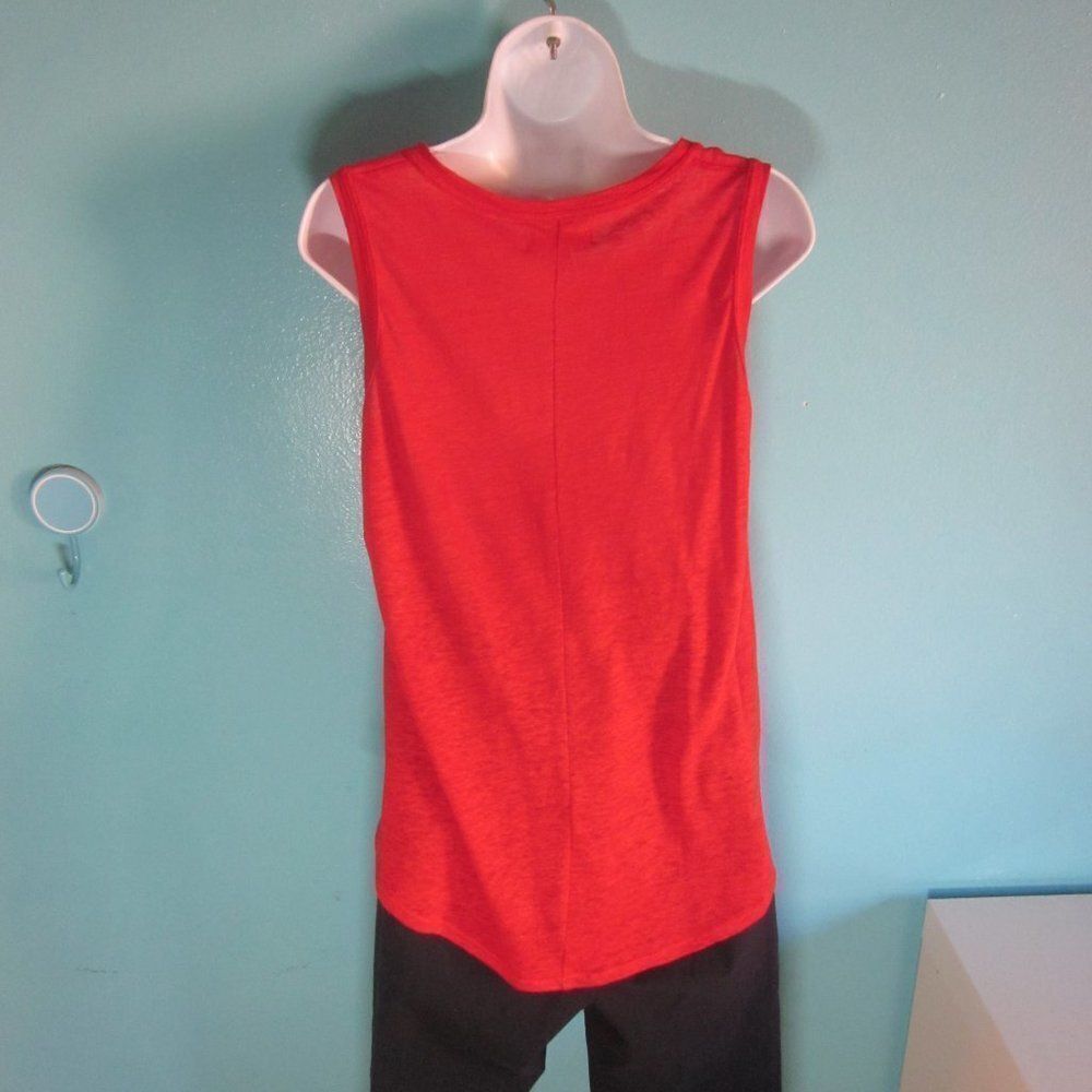 Madewell Womens Size S Coral Red 100% Linen Summer Tank Top 36" Bust - Picture 5 of 11
